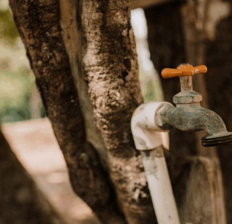Cracked Outdoor Faucet