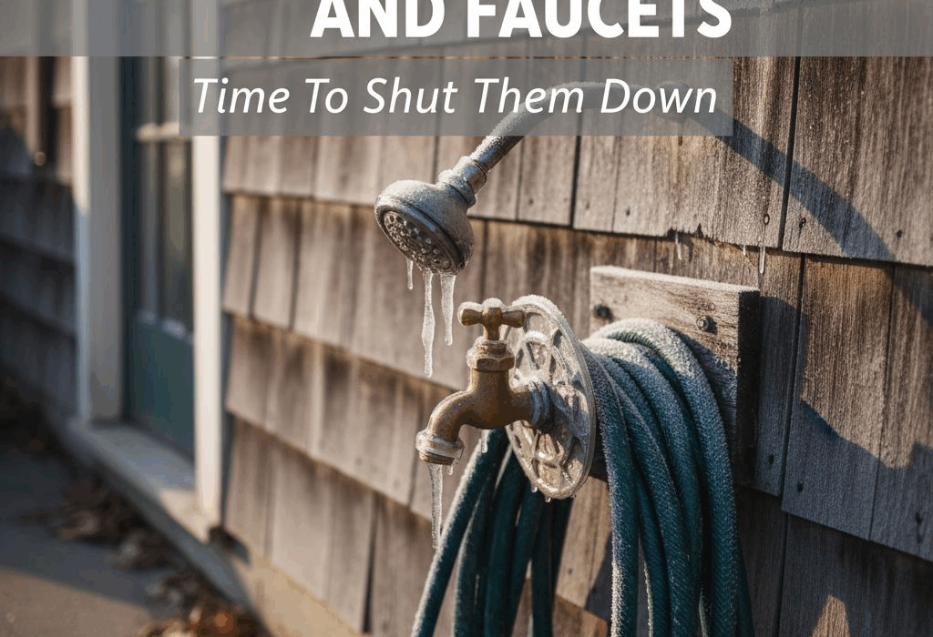 Outdoor Showers, Hoses And Faucets Time To Shut Them Down